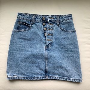 Brandy Melville Button Denim Skirt